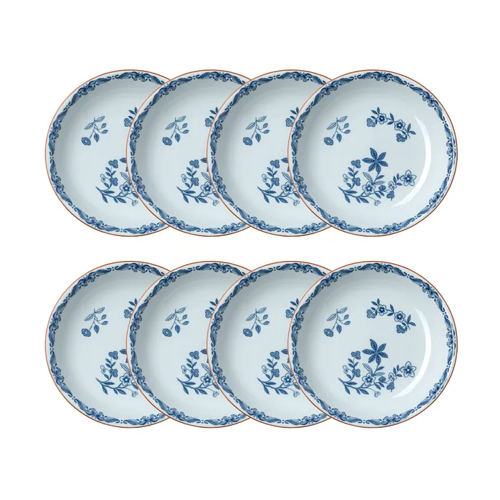 Ostindia djup tallrik Ø22 cm 8-pack – Blå - Rörstrand