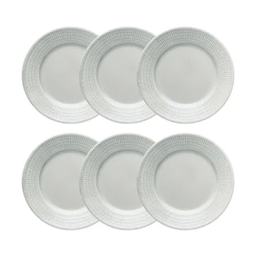 Swedish Grace assiett 17 cm 6-pack Dimma (grå) - Rörstrand