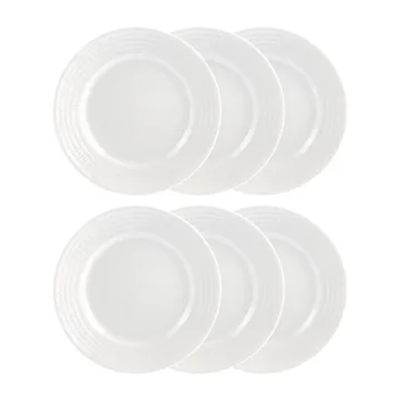Swedish Grace assiett 17 cm, 6-pack snö (vit) - Rörstrand