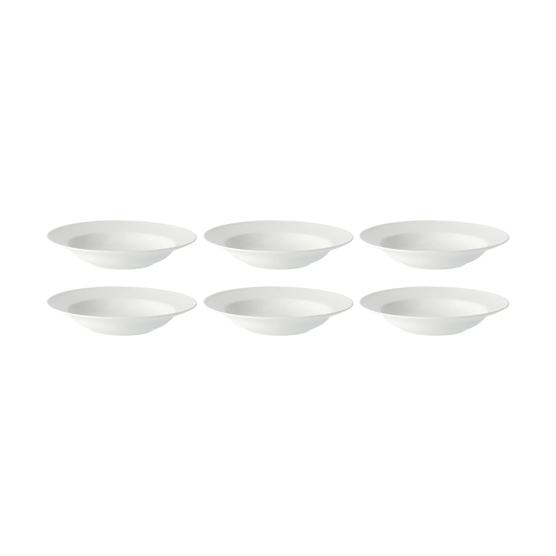 Swedish Grace djup tallrik 25 cm, 6-pack snö (vit) Rörstrand