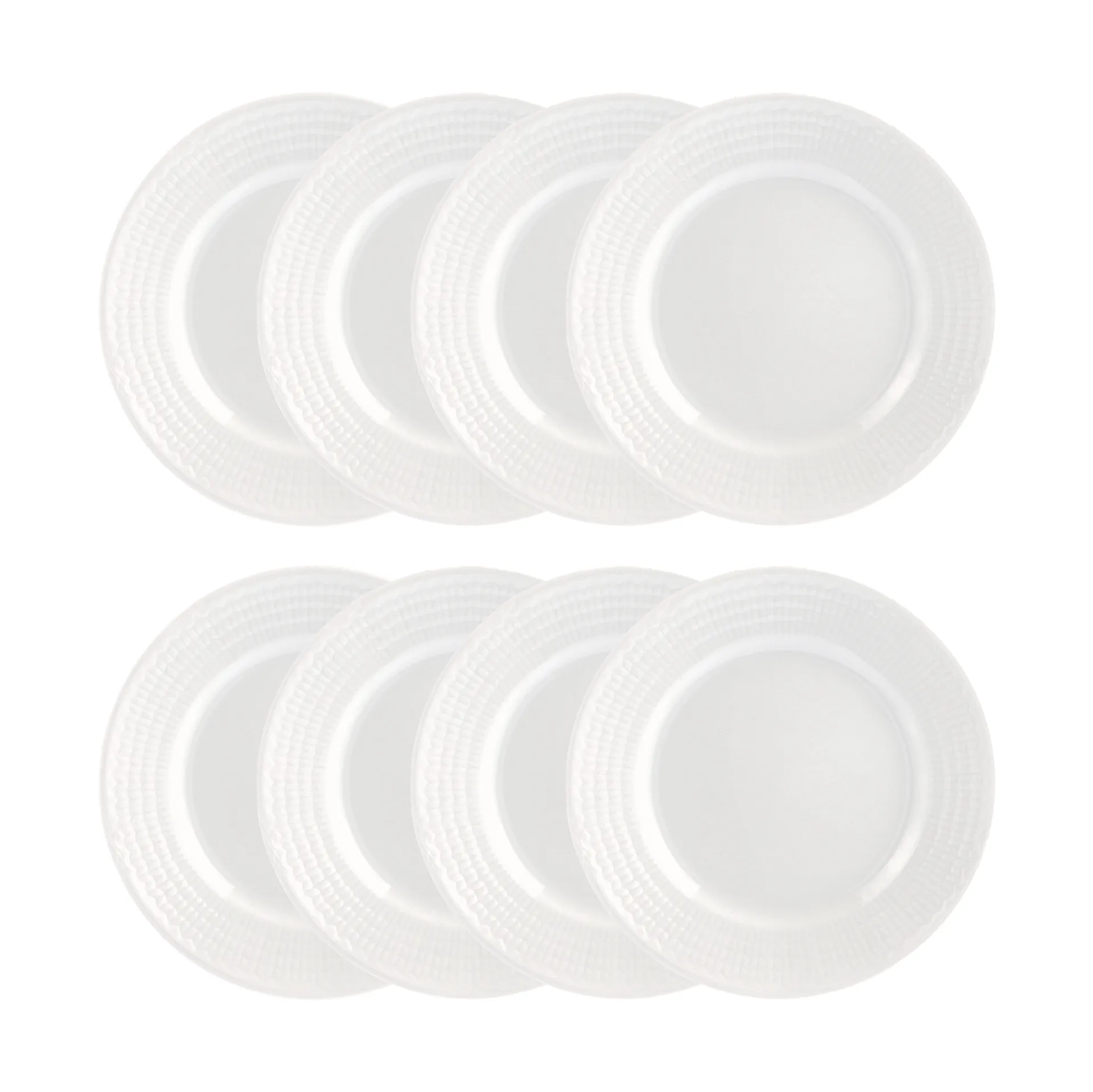 Swedish Grace tallrik Ø21 cm 8-pack - Snö (vit) Rörstrand