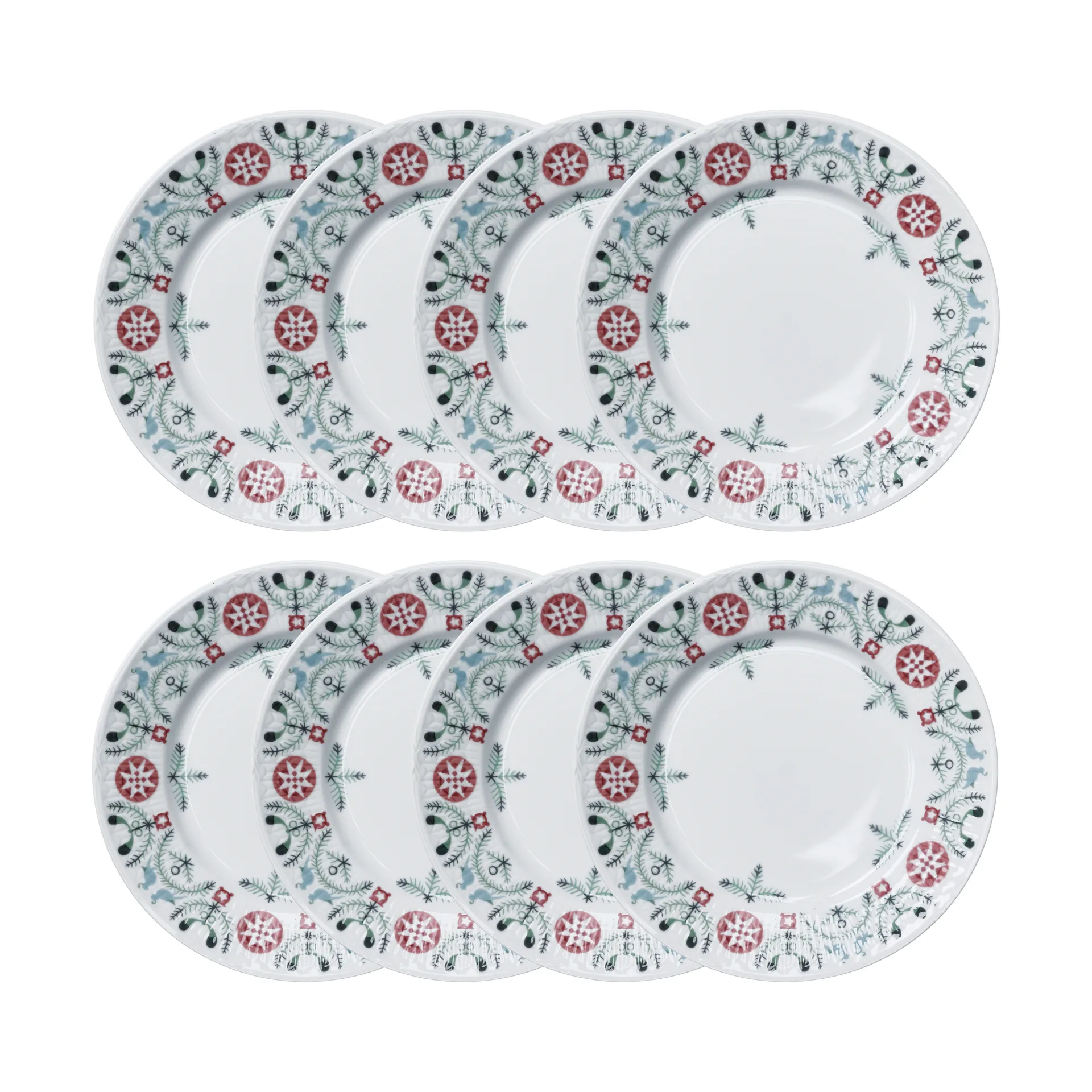 Swedish Grace Winter assiett Ø17 cm 8-pack - Vit Rörstrand