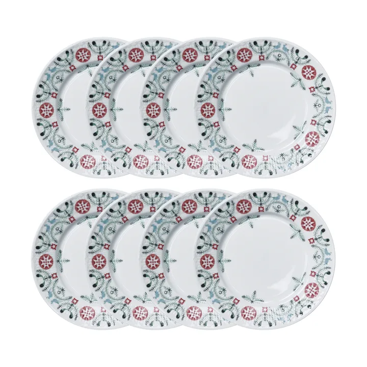 Swedish Grace Winter assiett Ø17 cm 8-pack - Vit - Rörstrand