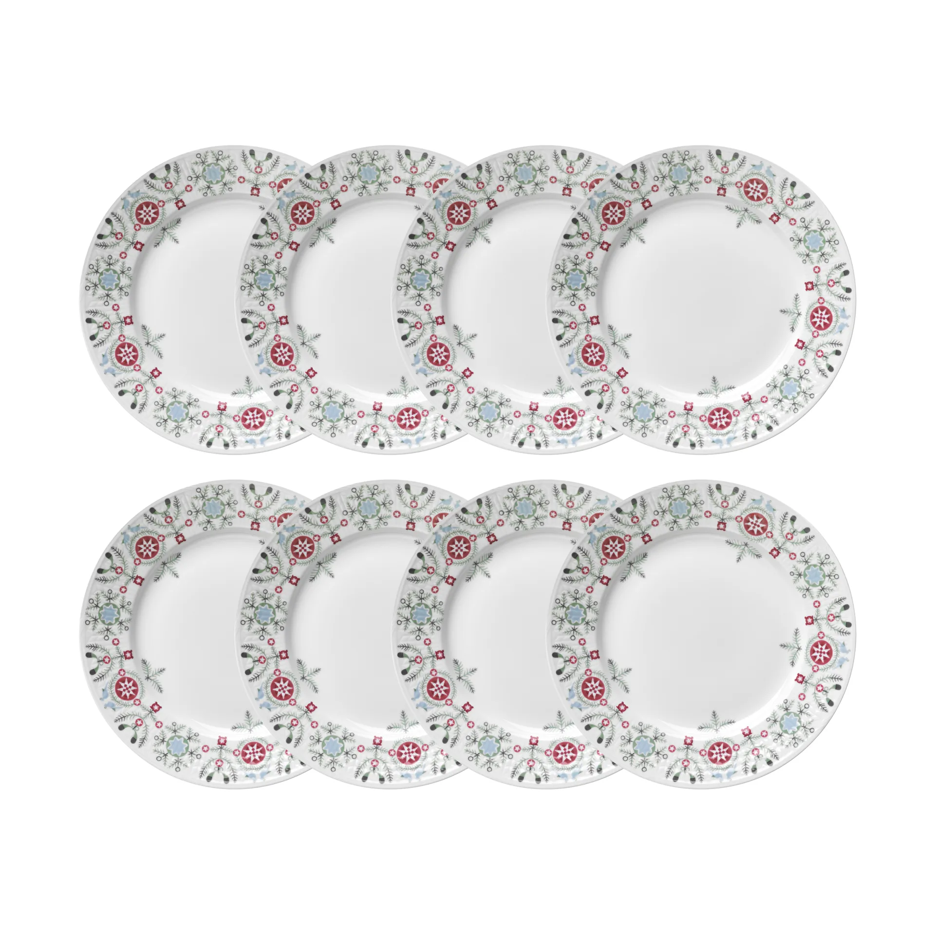 Swedish Grace Winter tallrik Ø21 cm 8-pack - Vit Rörstrand