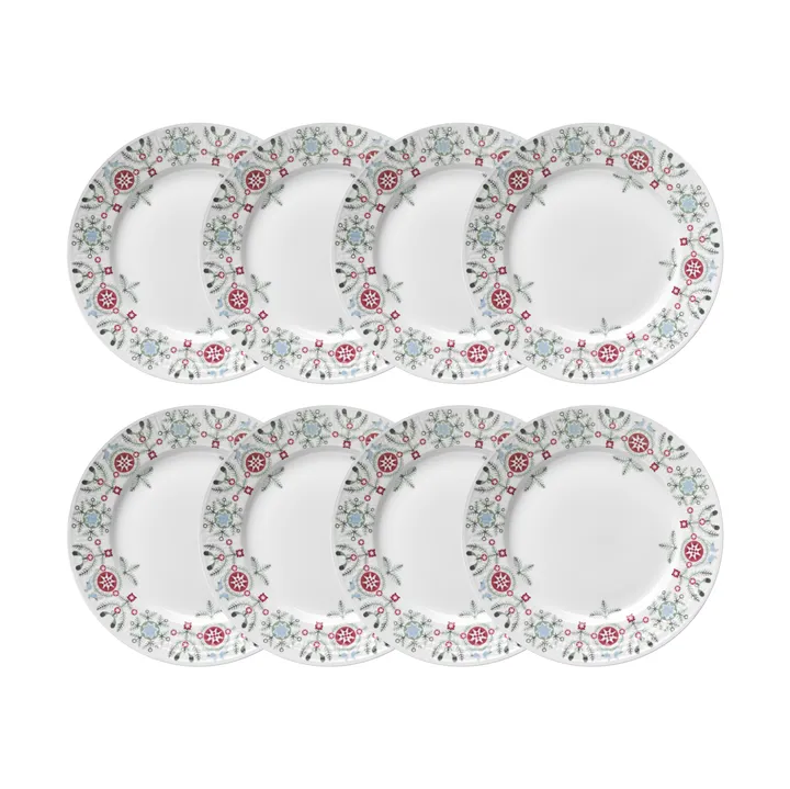 Swedish Grace Winter tallrik Ø21 cm 8-pack - Vit - Rörstrand
