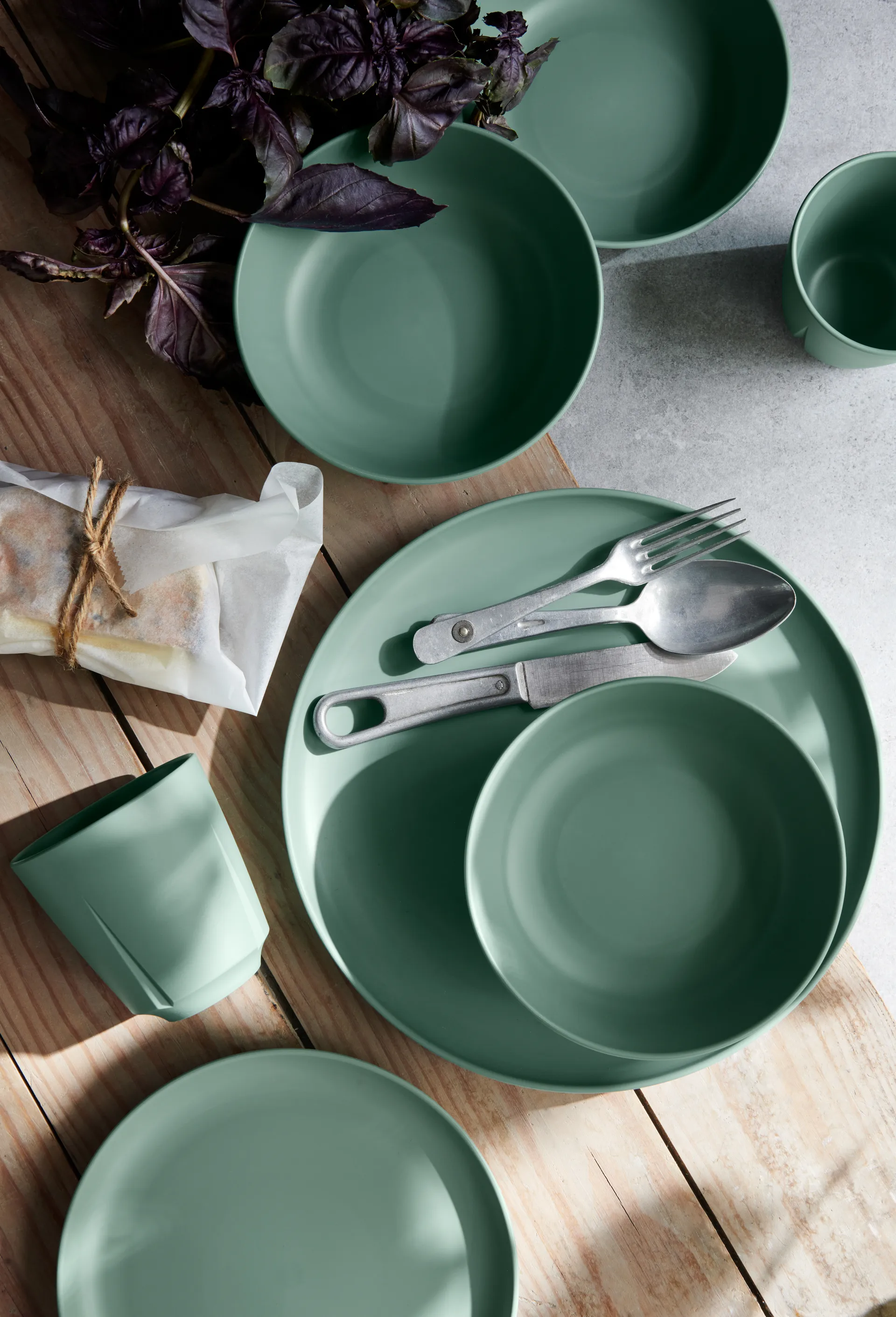 Grand Cru Take tallrik melamin Ø26 cm 2-pack, Dimgrön Rosendahl