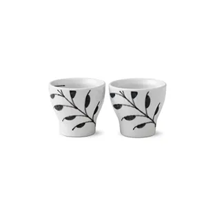 Black Fluted Mega äggkopp 2-pack - 4,8 cm - Royal Copenhagen