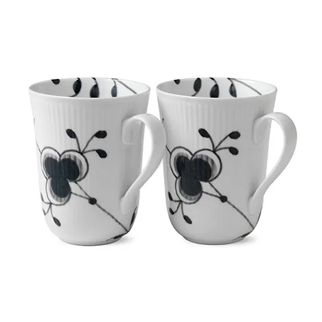 Black Fluted Mega kopp 2-pack, 33 cl Royal Copenhagen