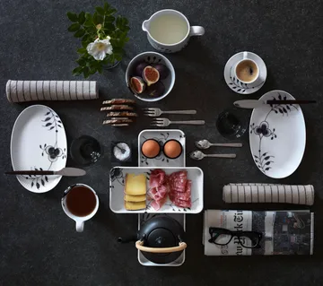 Black Fluted Mega rektangulärt fat - 24 cm - Royal Copenhagen