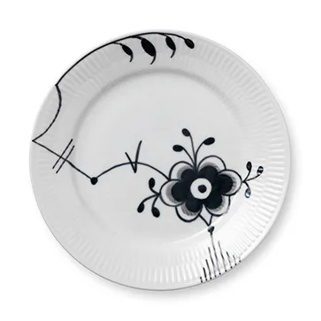 Black Fluted Mega tallrik 6, Ø 19 cm Royal Copenhagen
