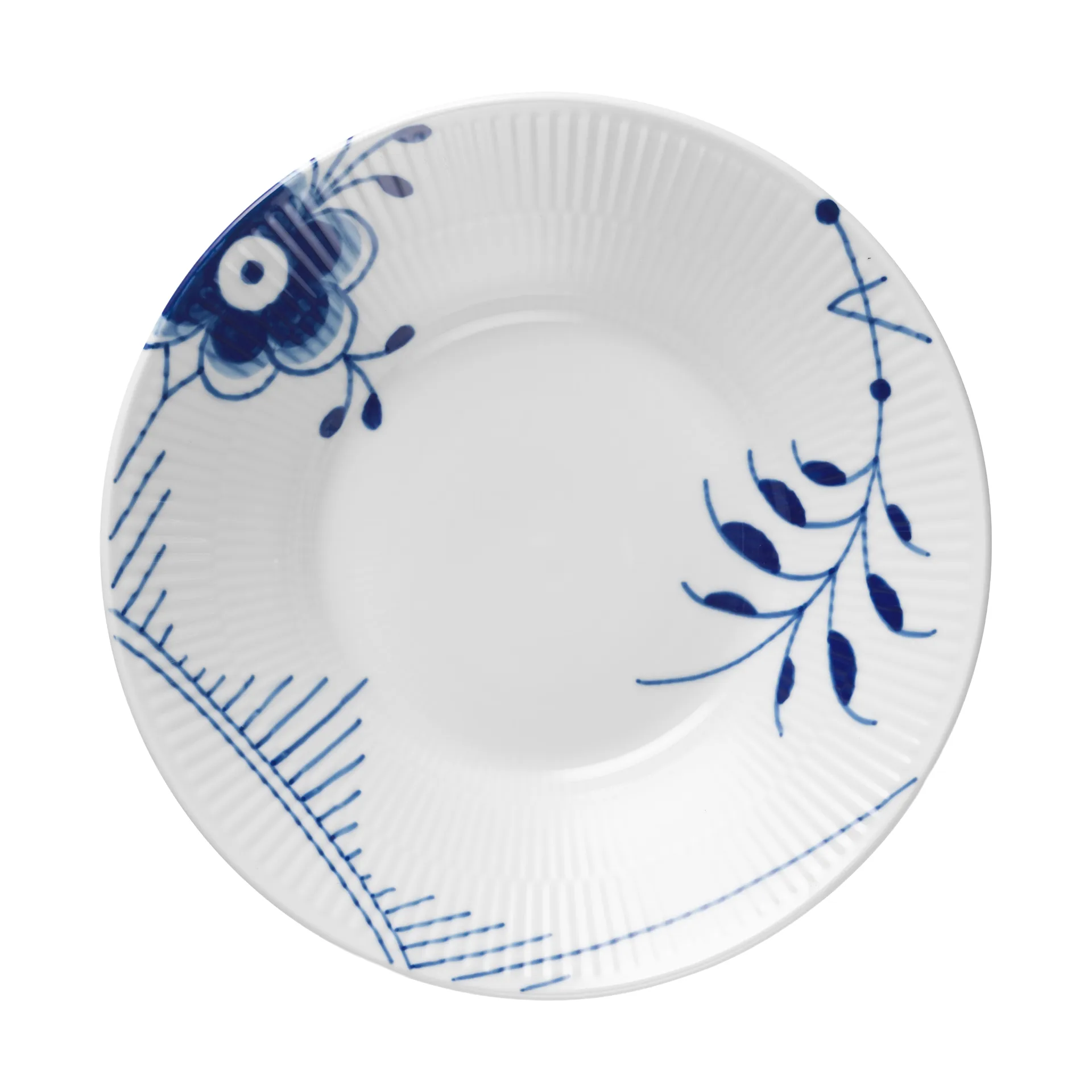 Blue Fluted Mega djup tallrik Ø21 cm, White-blue Royal Copenhagen