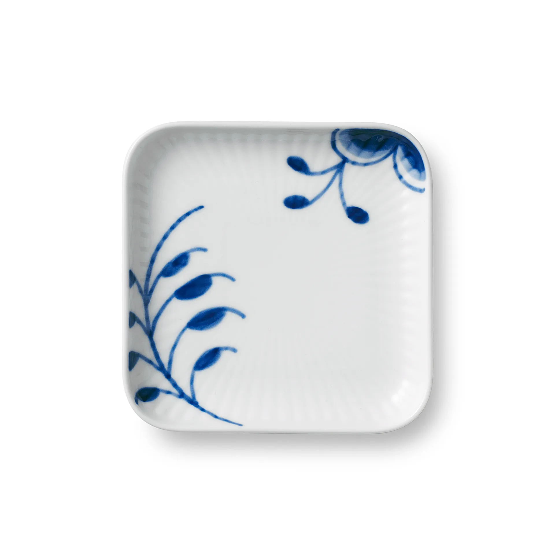 Blue Fluted Mega kvadratisk tallrik, 9x9 cm Royal Copenhagen