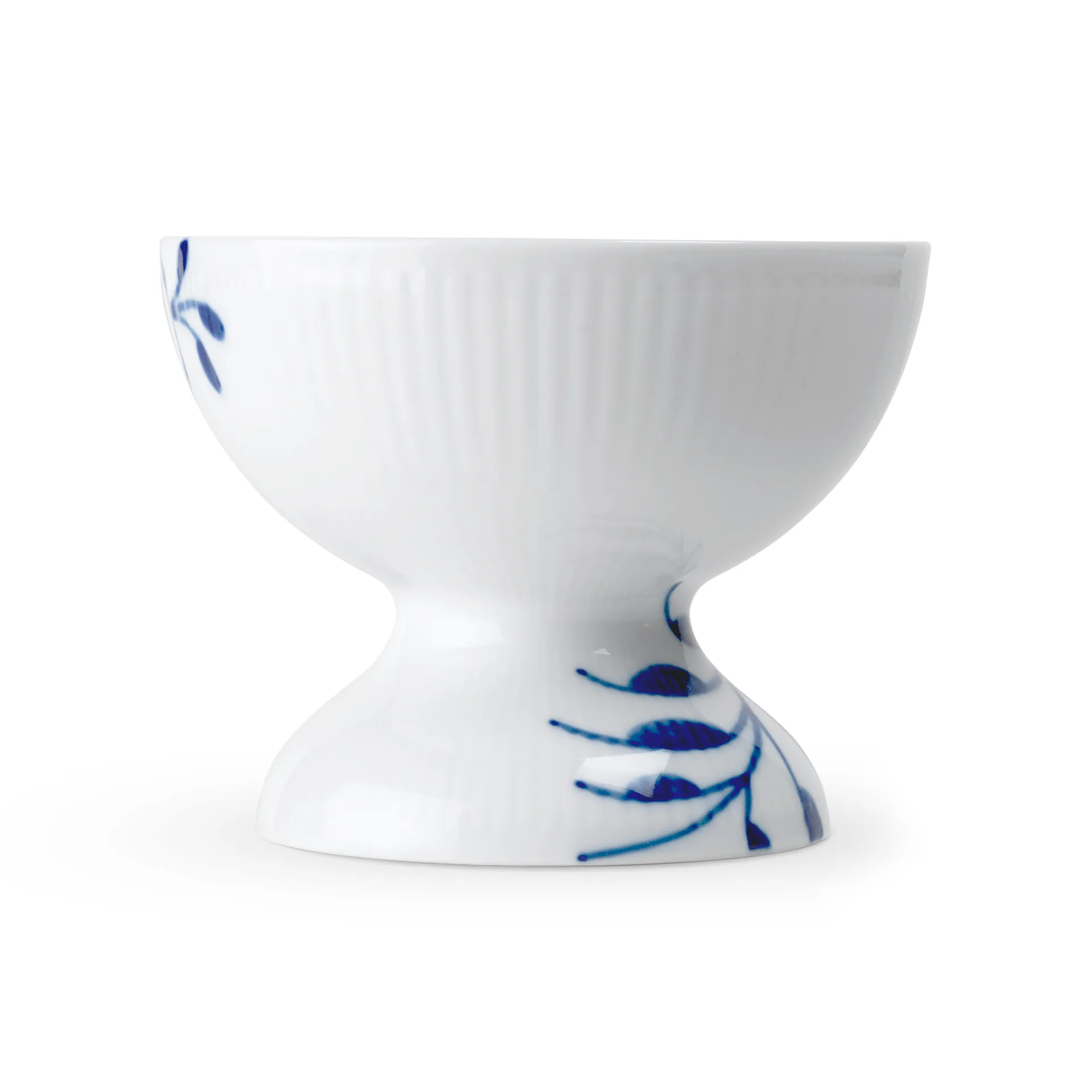 Blue Fluted Mega skål på fot 8 cm, Blå-vit Royal Copenhagen
