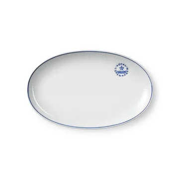 Blueline assiett oval 23 cm - Vit-blå - Royal Copenhagen