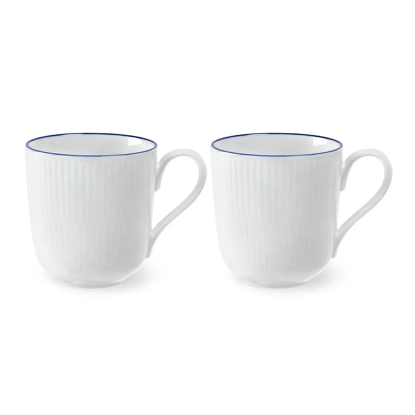 Blueline mugg 28 cl 2-pack, Vit-blå Royal Copenhagen