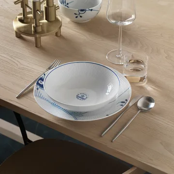 Blueline skål grund Ø25 cm - Vit-blå - Royal Copenhagen