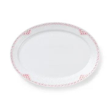 Coral Lace ovalt fat 21x28,5 cm - Korall-vit - Royal Copenhagen