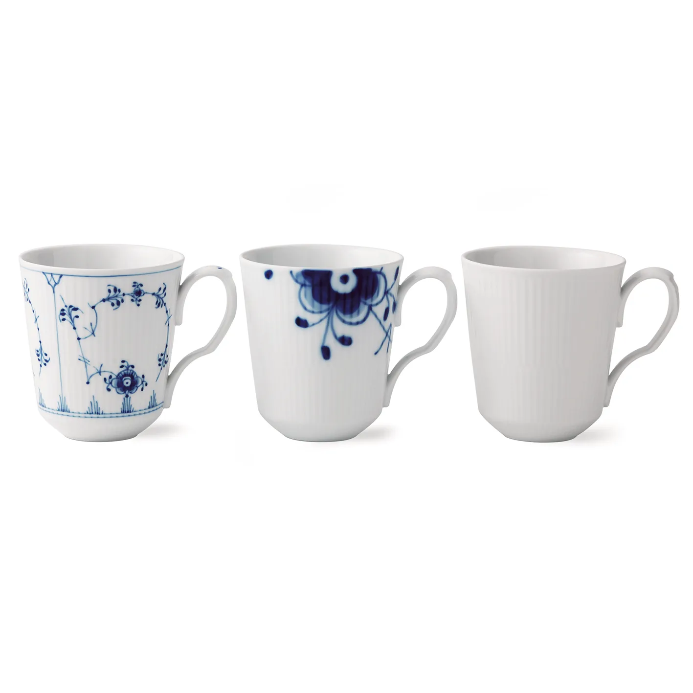 Gåvoset History Mix muggar med öra 3-pack, 37 cl Royal Copenhagen