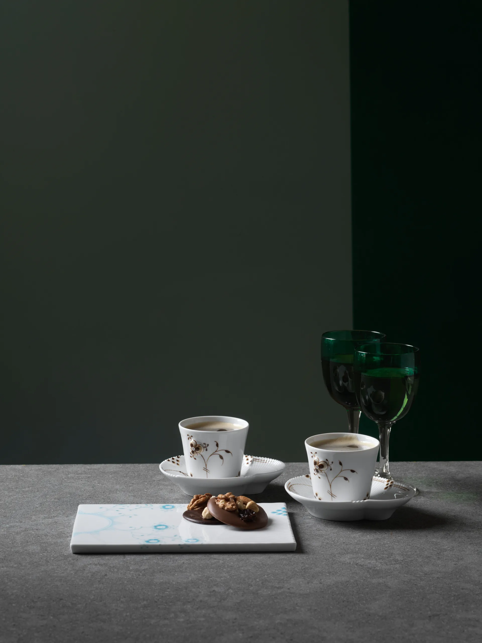 Multicoloured Elements mocca espressokopp och fat, 10 cl Royal Copenhagen