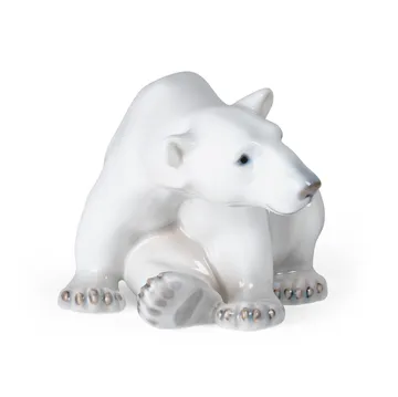Royal Copenhagen dekoration sittande isbjörn - 12 cm - Royal Copenhagen
