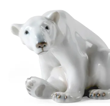 Royal Copenhagen dekoration sittande isbjörn - 12 cm - Royal Copenhagen