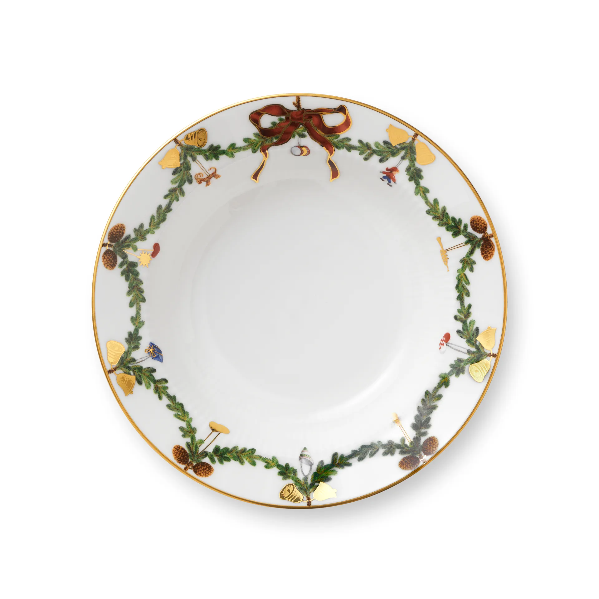 Star Fluted Christmas djup tallrik, Ø 17 cm Royal Copenhagen