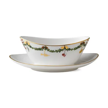 Star Fluted Christmas såsskål med fat - 43 cl - Royal Copenhagen