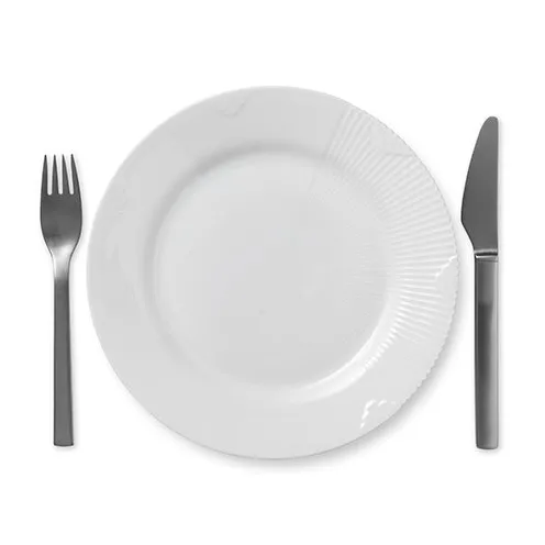 White Elements tallrik, Ø 22 cm Royal Copenhagen