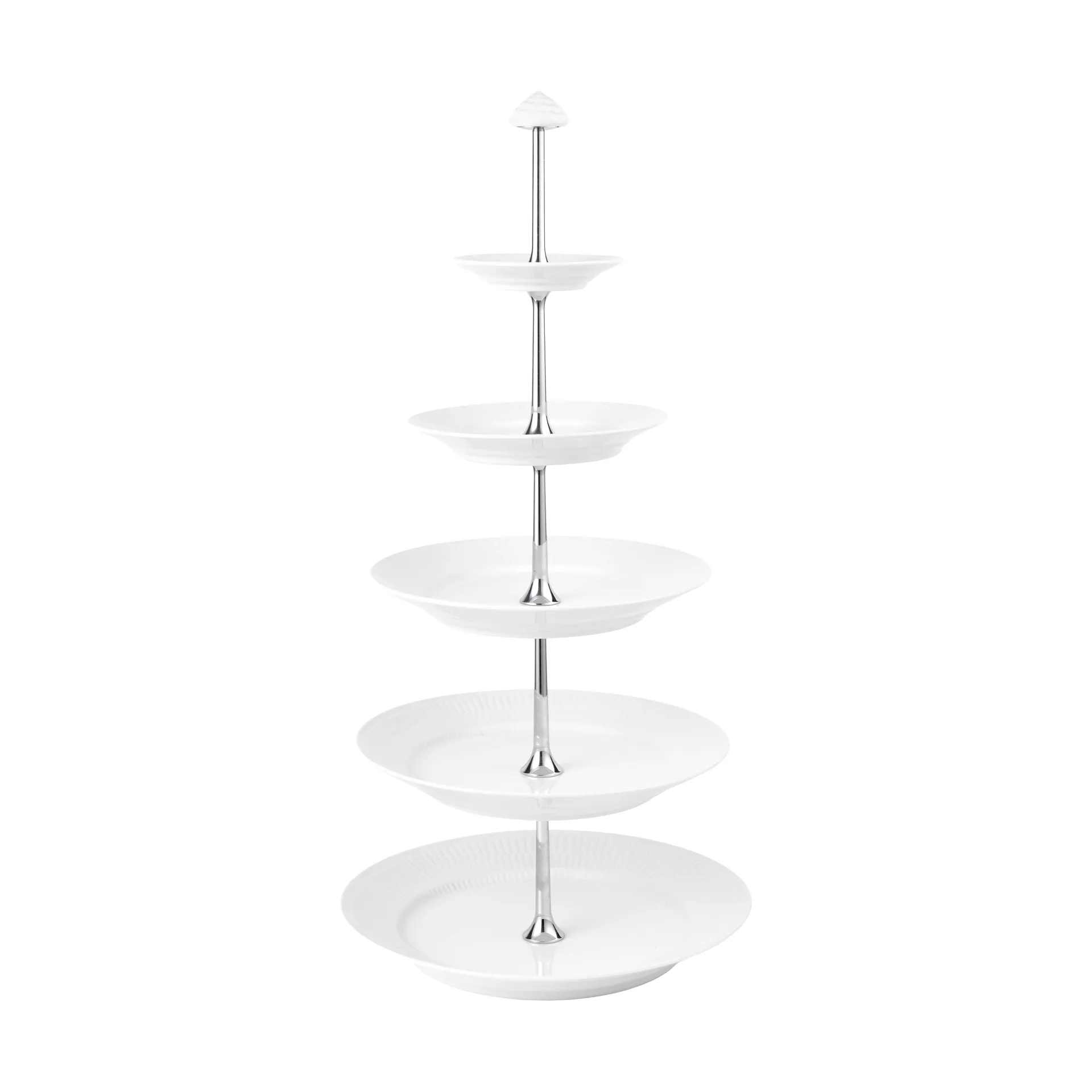 White Fluted fat med 5 våningar, White Royal Copenhagen