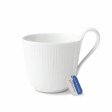 White Fluted kopp med högt handtag - 33 cl - Royal Copenhagen