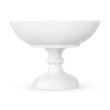 White Fluted skål på fot - Ø21 cm - Royal Copenhagen