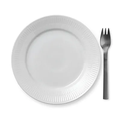 White Fluted tallrik, Ø 19 cm Royal Copenhagen