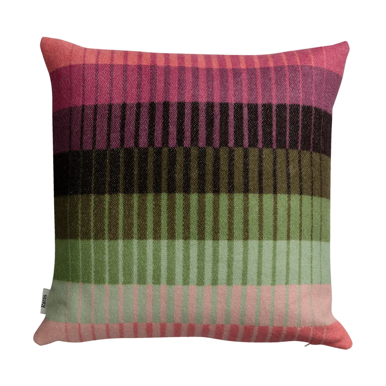 Åsmund gradient kudde 50x50 cm, Pink-green Røros Tweed