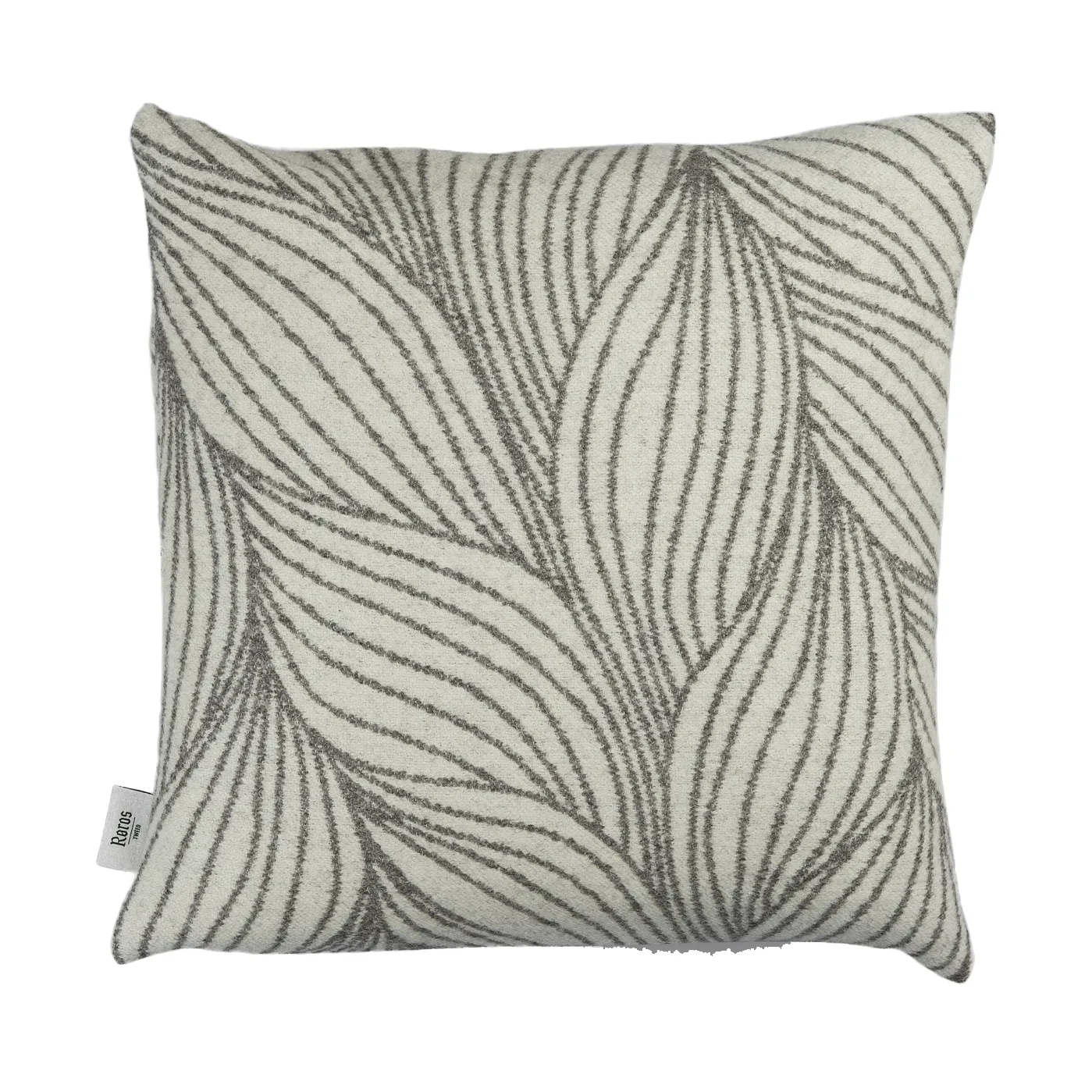 Flette kudde 50x50 cm, Natural Røros Tweed
