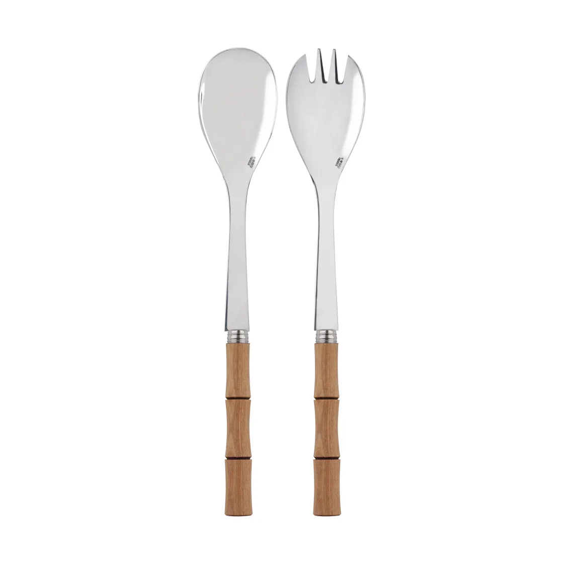 Bamboo shape salladsbestick 2 delar, Light wood laminated SABRE Paris