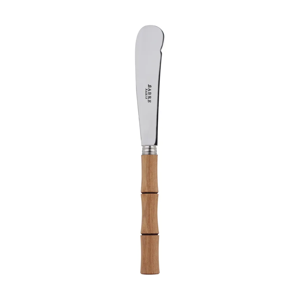 Bamboo shape smörkniv 16 cm, Light wood laminated SABRE Paris