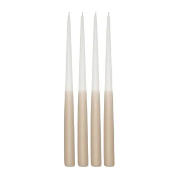 Affinity antikljus tvåfärgade 4-pack 32cm - White-sand - Scandi Essentials