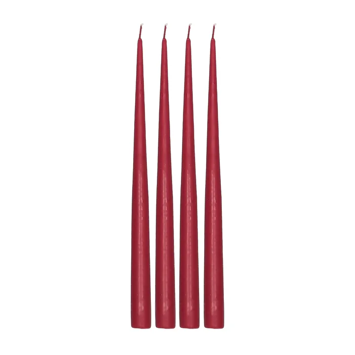 Atmosphere antikljus 4-pack 32 cm - Dark red - Scandi Essentials
