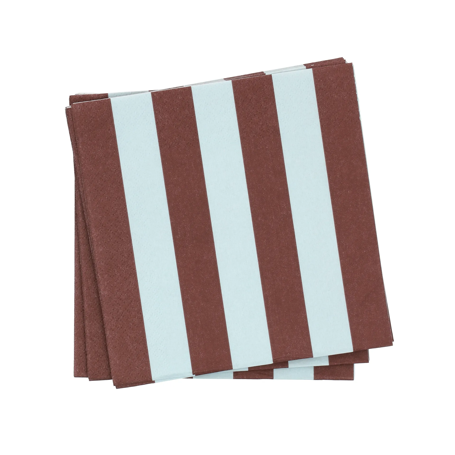Bold Stripe pappersservett, Vinröd-blå, 20‑pack, 33×33 cm Scandi Essentials