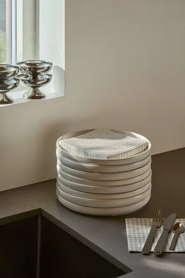 Fine grid pappersservett - Vit-beige, 20‑pack, 33×33 cm - Scandi Essentials
