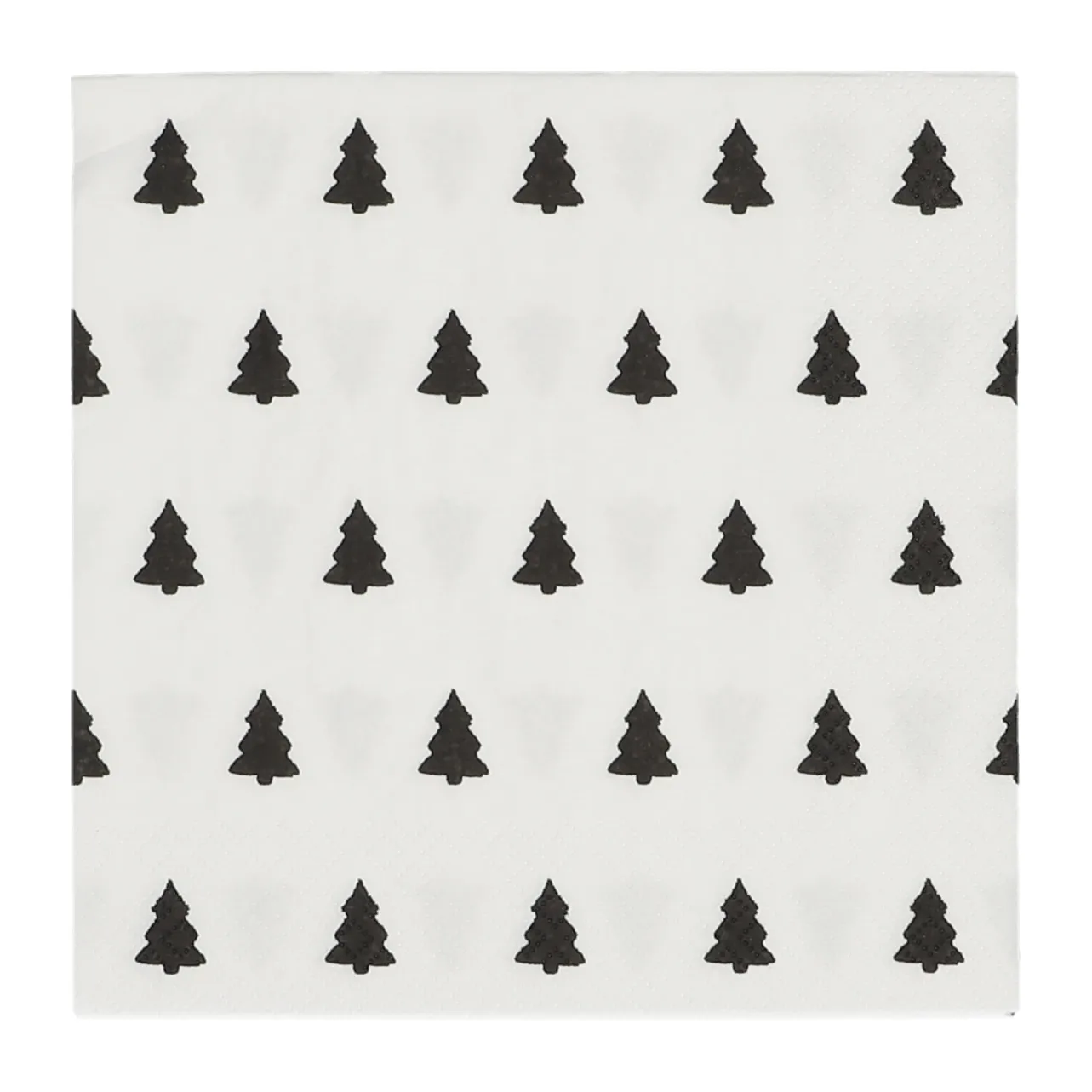 Linen trees servett 33x33 cm 20-pack, Black-white Scandi Essentials