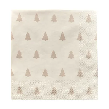 Linen trees servett 33x33 cm 20-pack - Sand - Scandi Essentials