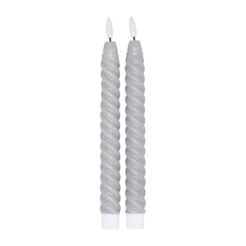 Twisted LED-ljus 25 cm 2-pack - Grå - Scandi Essentials