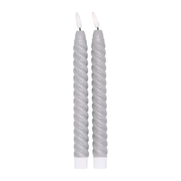 Twisted LED-ljus 25 cm 2-pack - Grå - Scandi Essentials