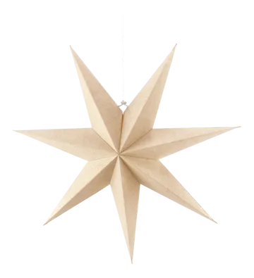 Bare adventsstjärna natur - 60 cm - Scandi Living