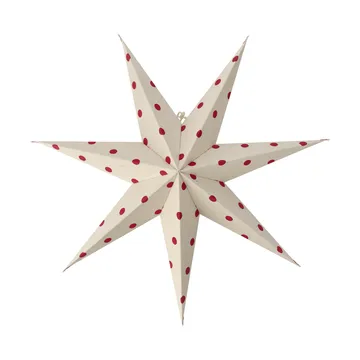 Bare adventsstjärna vit-rödprickig - 60 cm - Scandi Living