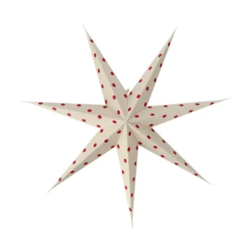 Bare adventsstjärna vit-rödprickig - 80 cm - Scandi Living