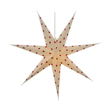 Bare adventsstjärna vit-rödprickig - 80 cm - Scandi Living