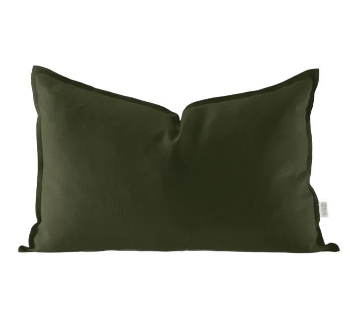Calm kuddfodral linne 40x60 cm - Forest Green - Scandi Living