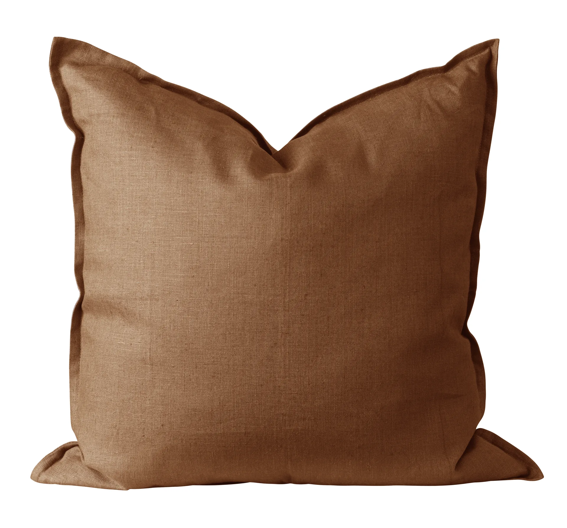 Calm kuddfodral linne 50x50 cm, Almond Brown Scandi Living